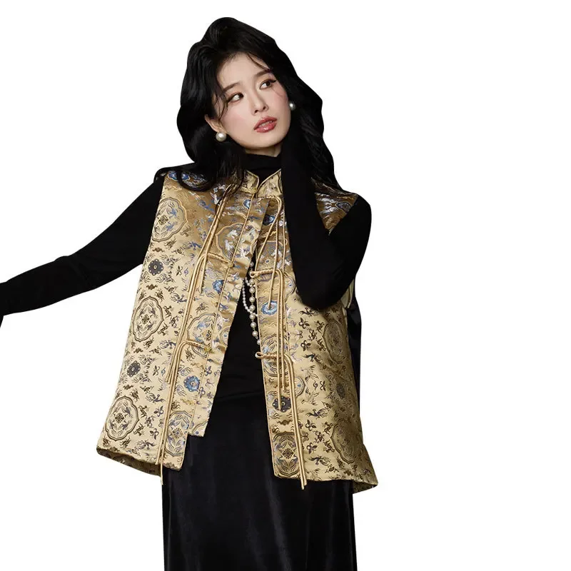Осень/зима новый стиль жилет китайской национальности песня Цзян жаккардовый