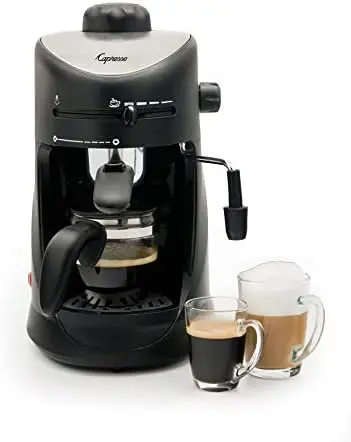 

4-Cup Espresso and Cappuccino Machine Black 13.25 Coffee bellows