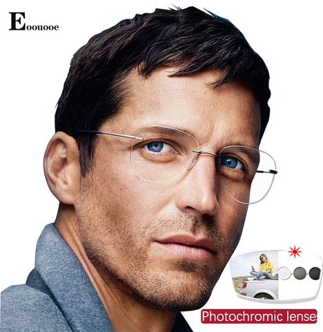 Фотохромные серые очки для чтения мужские женские мужские очки для близорукости при пресбиопии Солнцезащитные очки Спортивные суперлегкие очки с градиентной оправой