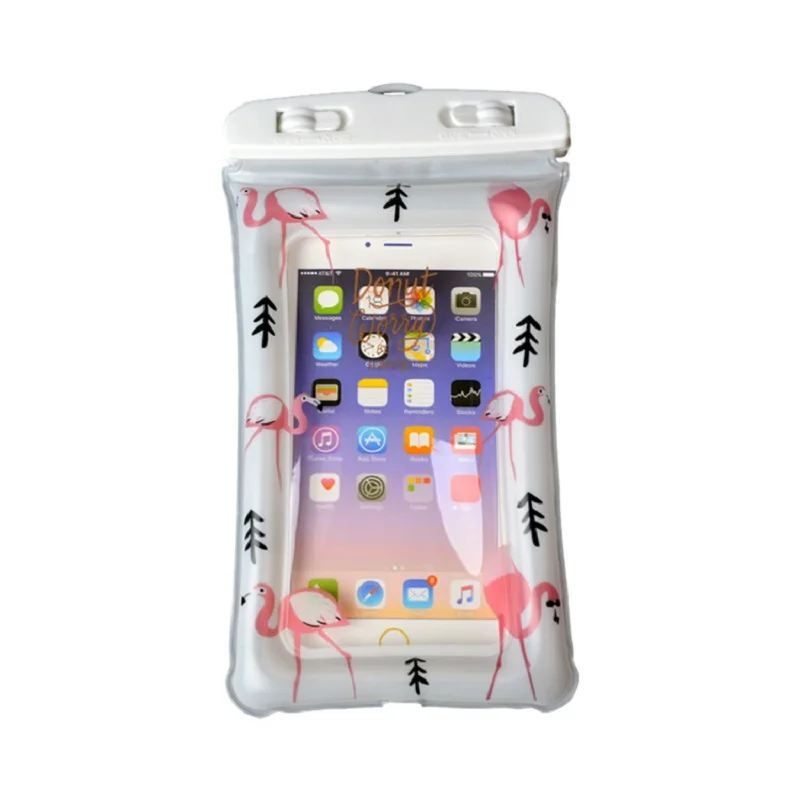 

Inflatable Mobile Phone Waterproof Bag Fingerprint Unlock Cartoon Floating Airbag for Outdoor Diving Swimming