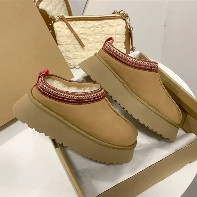 Botas de nieve calientes mujer botas zapatos forrado algodón impermeables зиму