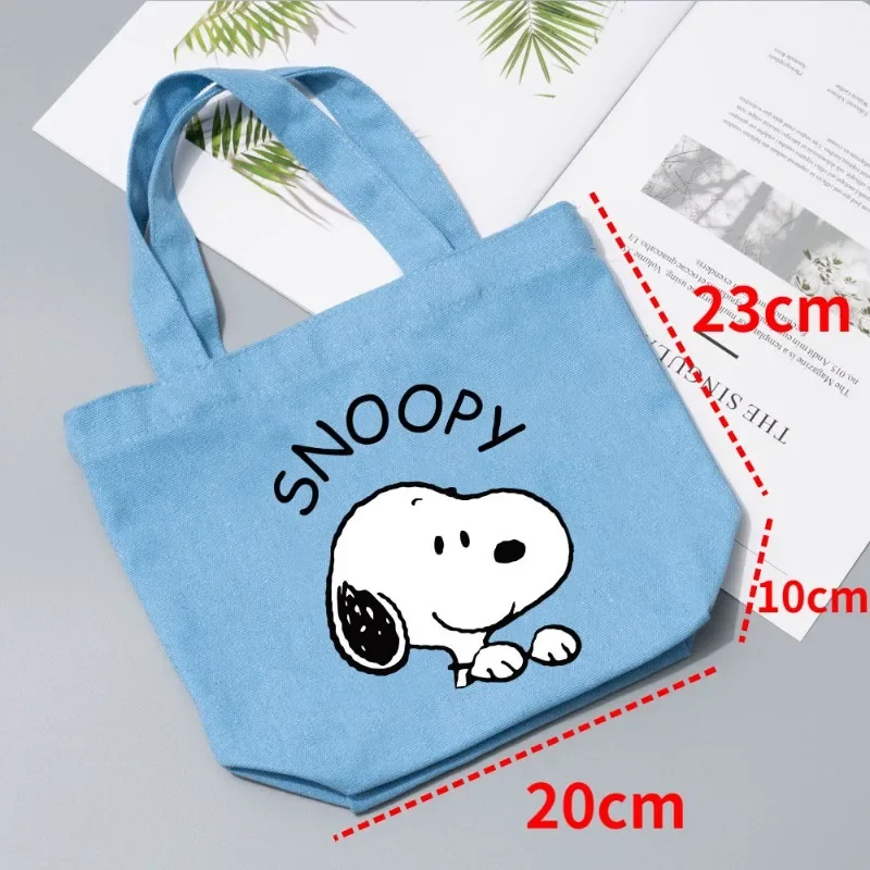 Маленькая сумка-тоут Snoopy портативная мультяшная Холщовая Сумка для женщин и