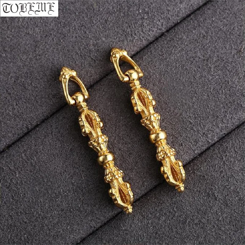 100% Серебро 925 пробы позолоченный Тибетский подвеска буддийский амулет на удачу