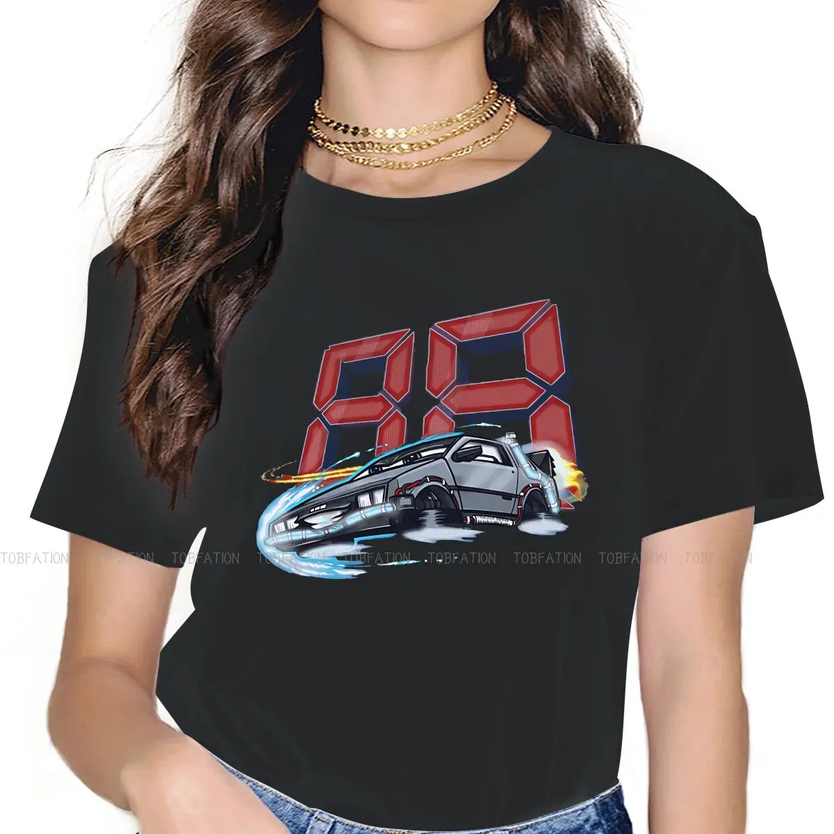 

Без дорог! Футболка для девочек «Назад в будущее», модная женская футболка, базовая летняя футболка большого размера