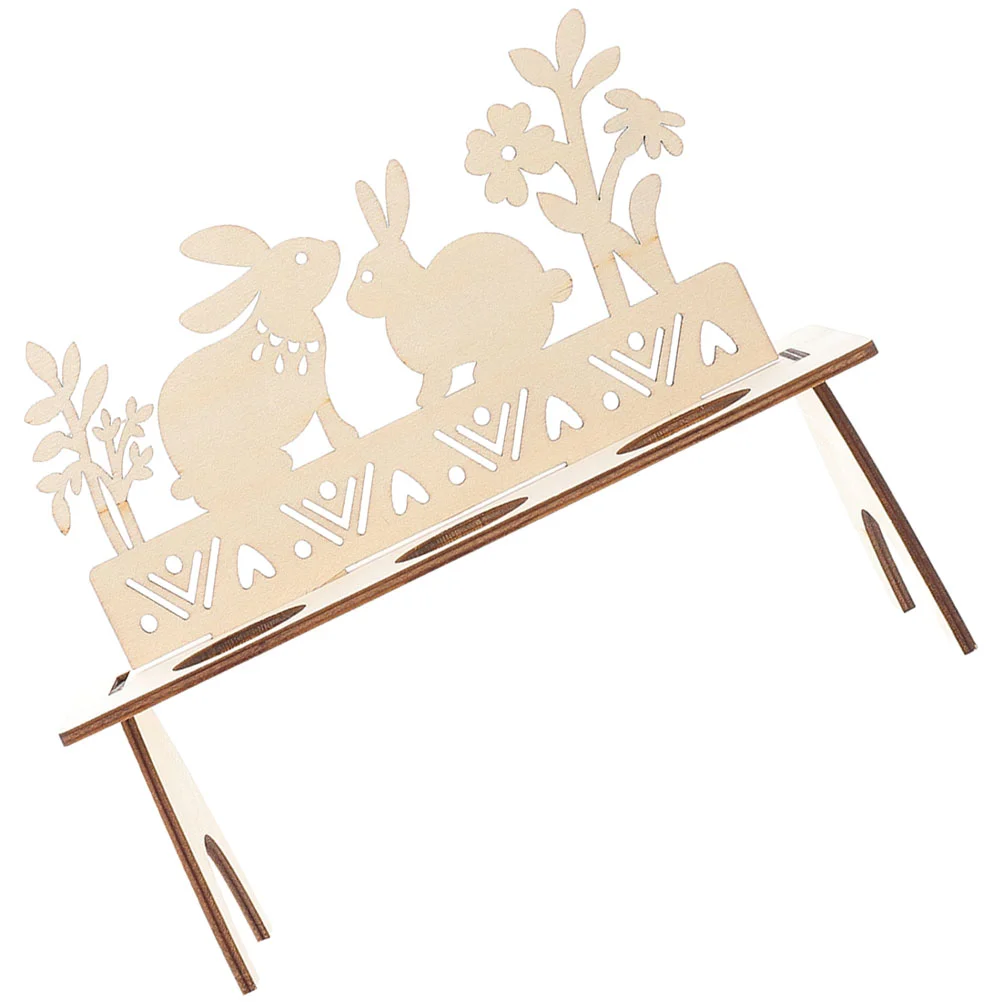 

Egg Holder Easter Wooden Display Bunny Tray Storage Cup Cutouts Stand Crate Cartons Chicken Rack Wood Trays Fresh Countertop