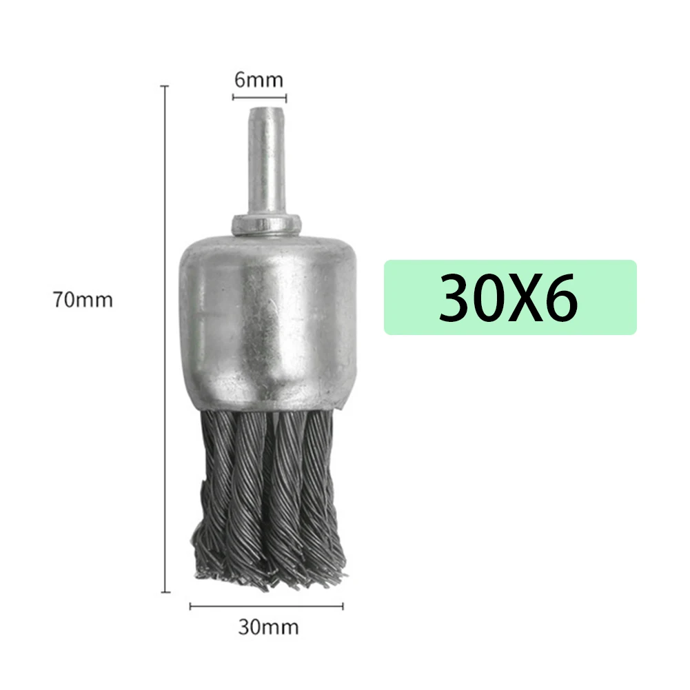 

Wire Wheel Brush Rust Removal Tools 6mm Shank Iron Rust Removal Steel Wire For Polishing Derusting Degreasing Burr