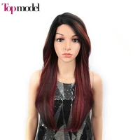 top model synthetic wigs long straight mix colored blonde wigs for black women cosplay hair heat resistant fiber womens wig