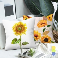 printed with sunflowers cushion covers decorative chair pillowcase home decor sofa throw pillow cushions single side couch car