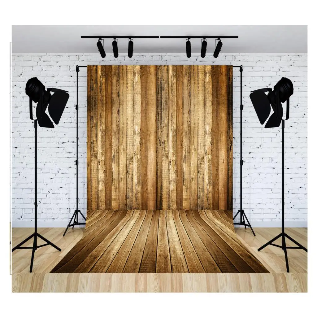 

Wood Backdrop for Photography Food Baby Portrait Photography Backdrops White Brown Wooden Background for Party Decor 22815 MM-02