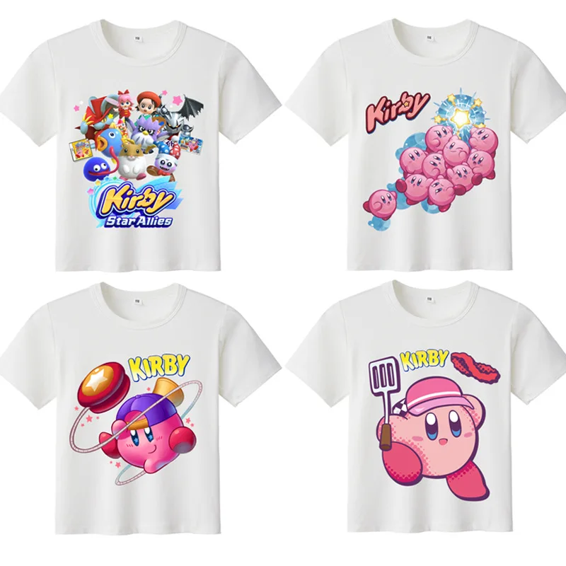 

Parent-child Sanrios Kawaii Anime kirby All-match Couple outfit Short sleeve T-shirt Gifts for children Christmas gift
