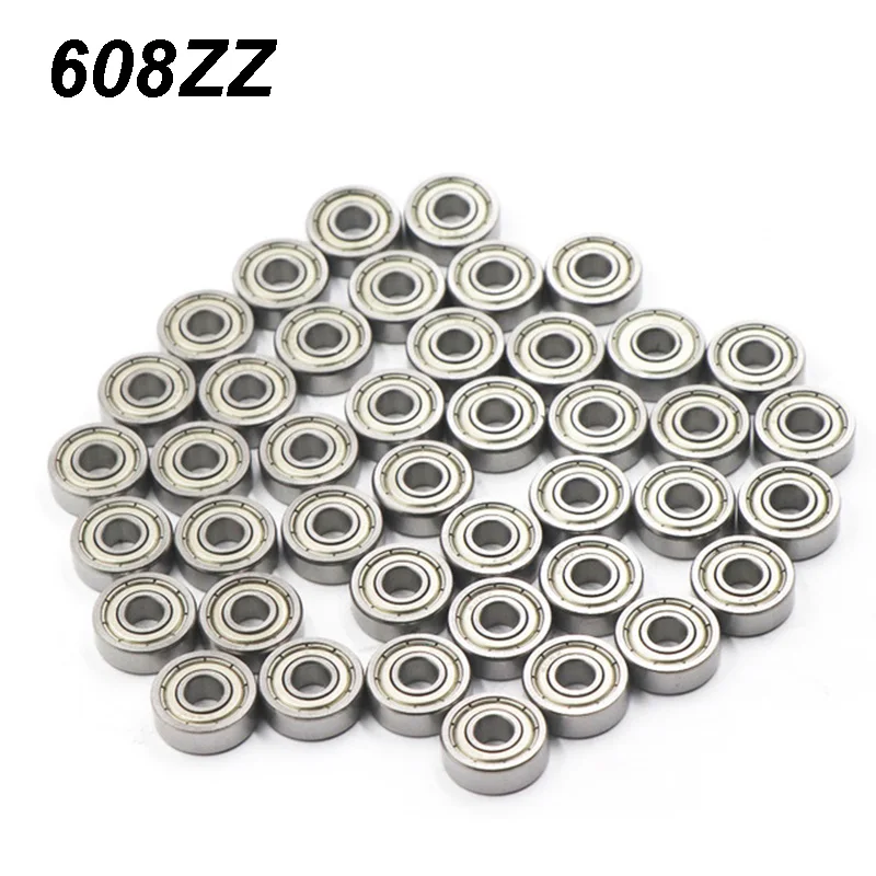 

10Pcs 608ZZ Bearings ABEC-3 ABEC-5 Deep Groove Miniature Ball Bearings For Skateboard Roller Bicycle 608 Bearing 8x22x7mm