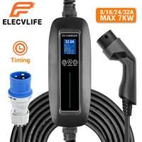electric vehicle charger timing portable ev charger type 2 8162432a adjustable charging cable iec 62196 evse for volkswagen