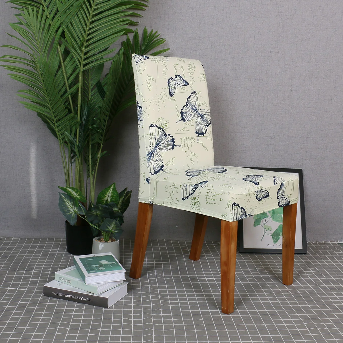 

Simple Elegant Dining Chair Cover Removable Washable Stretch Chair Slipcover Printing Chair Protector (Colorful Flying)