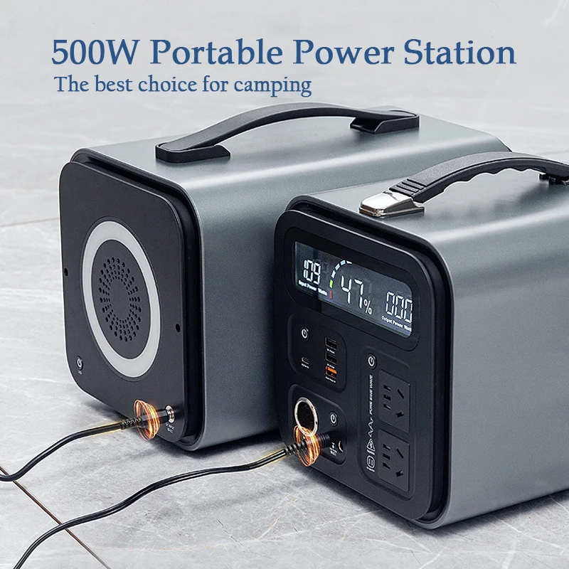 

Ctolity 110V 220V AC 500W Portable Power Station Pure Sine Wave Generator Camping Home RV Refrigerator TV Drone Laptops Battery