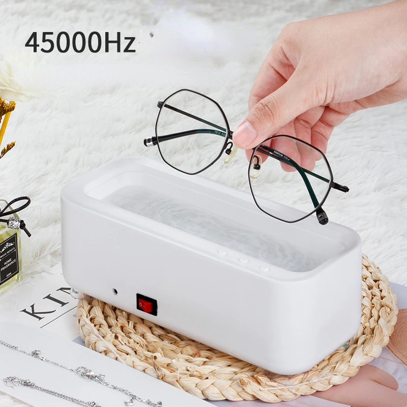 Máquina de limpieza ultrasónica 45000Hz, limpiador ultrasónico con vibración de alta frecuencia, limpiador de lavado, reloj, joyería, gafas