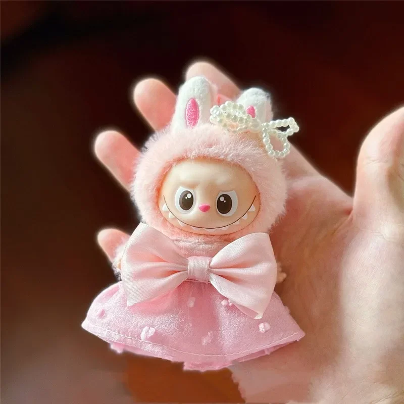 Фото Аксессуары для куклы Labubu V4: одежда, юбка, корона, бантик, цветы (для Labubu 4.0, Mokoko) №2