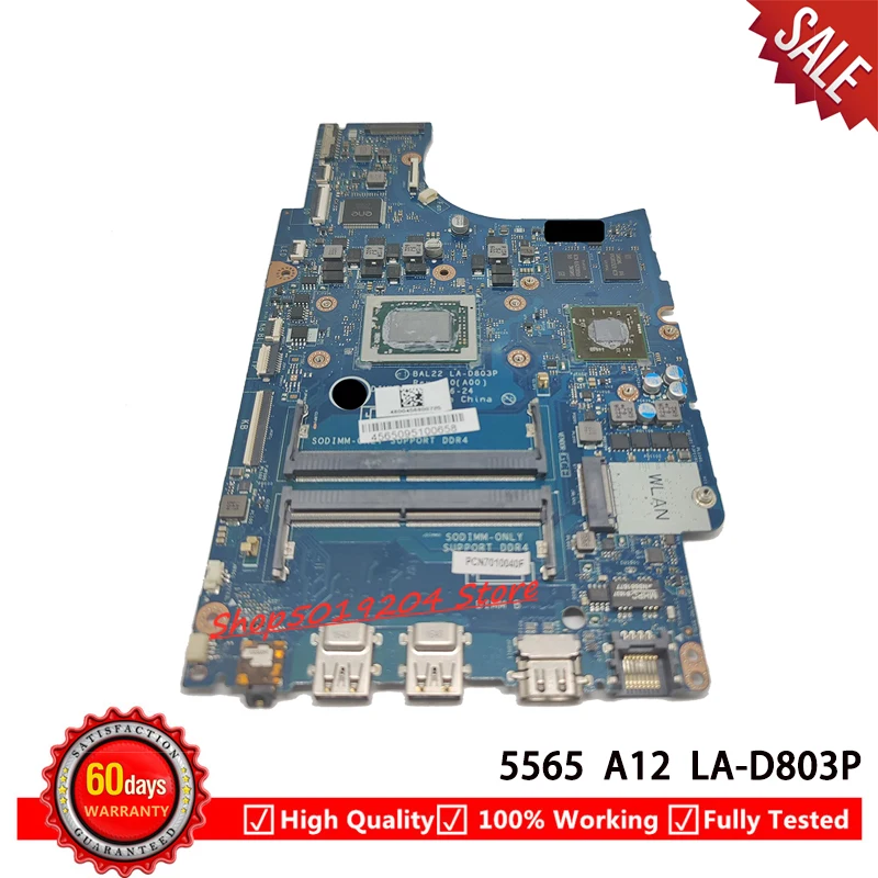 

Материнская плата для ноутбуков DELL Inspiron 15 5565, материнская плата для планшетов с фотографиями 9700 g89k3 с процессором A12-P DDR4 МБ, полностью протес...