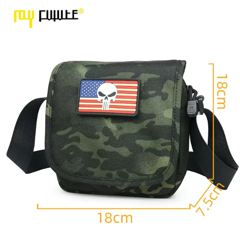 

MYFUTURE Korean Crossbody Bag Men Hip Hop Fashion Canvas Bag Leisure Sports Vintage Camouflage Crossbody Bags For Men