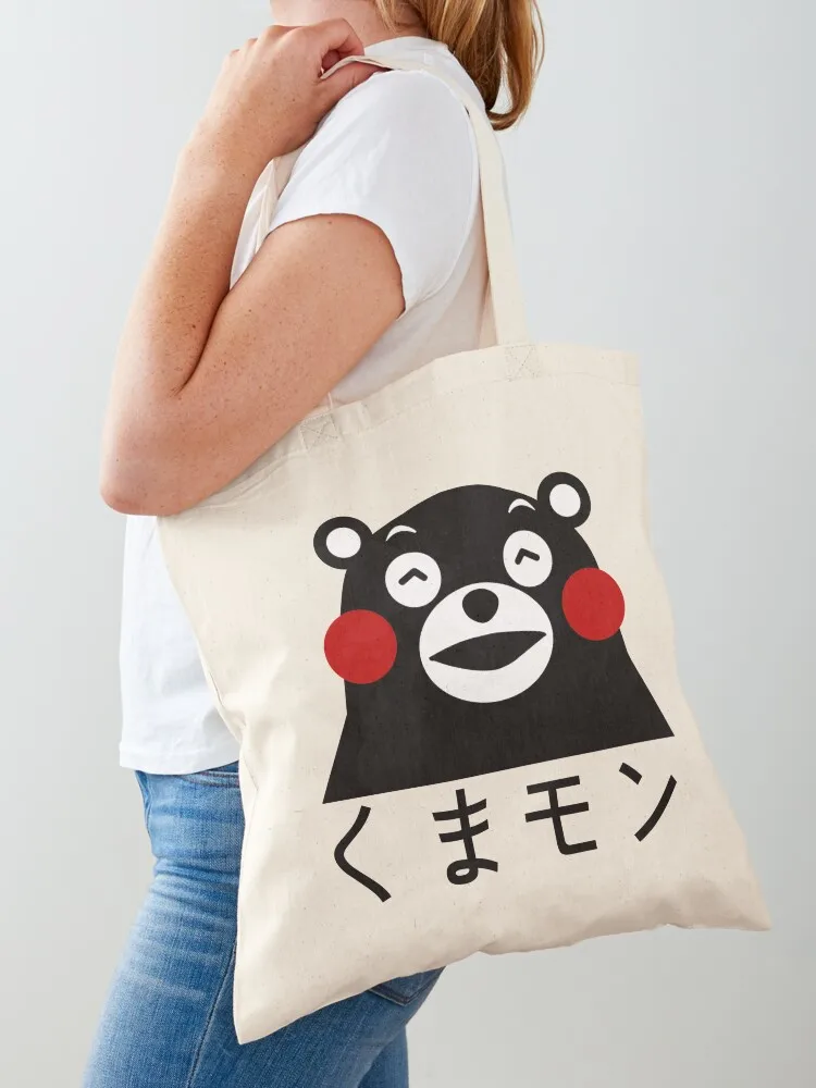 Симпатичная Белая Сумка-тоут Kumamon Холщовая Сумка для покупок женская сумка