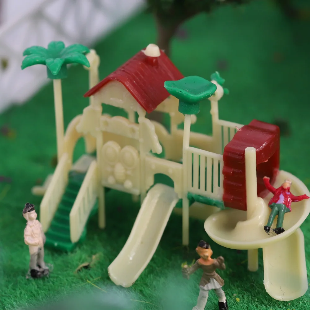 Масштаб 1/150-75 Миниатюрная модель горки для парка детская площадка материалы