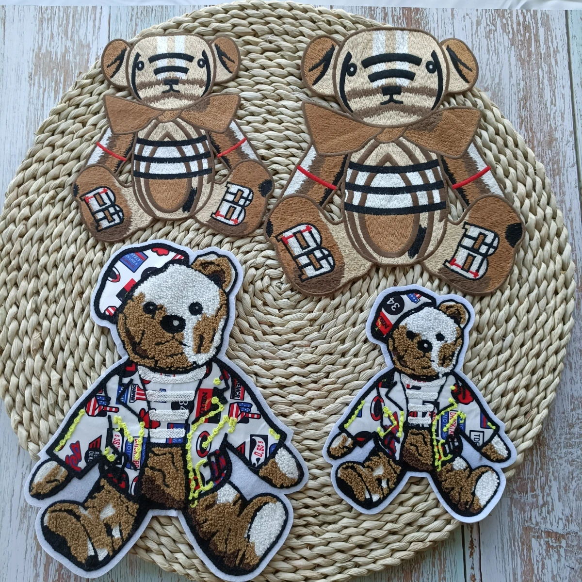 

Large Embroidery Big All Bear Animal Cartoon Patches for Clothing 211207