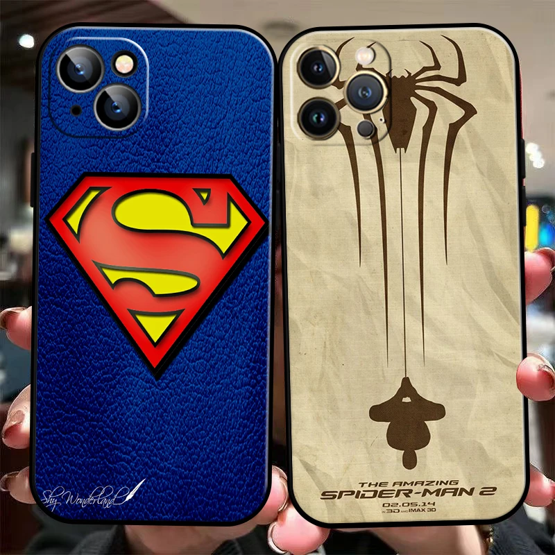 

Marvel Spiderman For Apple iPhone 13 12 11 Pro Max 13 12 Mini 5 5s 6 6S 7 8 Plus SE2020 X XR XS Max Phone Case Coque Funda
