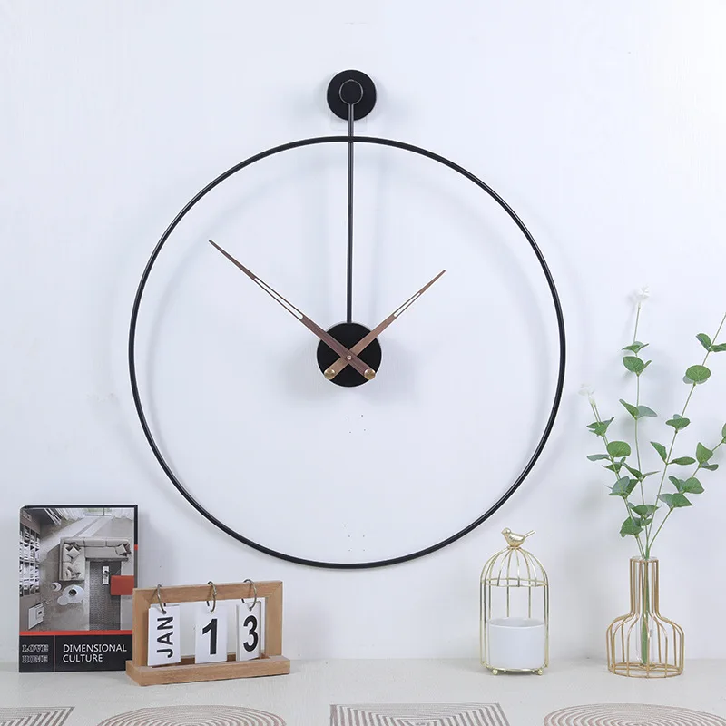 

Large Vintage Round Metal Wall Clock Modern Design for Home Office Living Room Classic Brief European Wall Clock Wall Decor