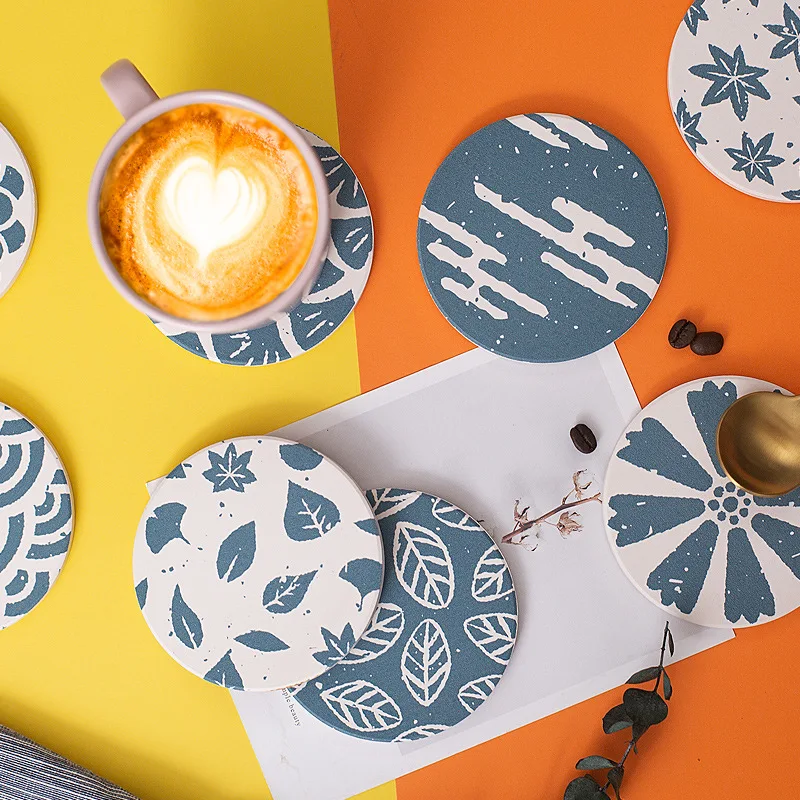 Поглощающая подставка из диатомита синяя противоскользящая и теплоизоляция