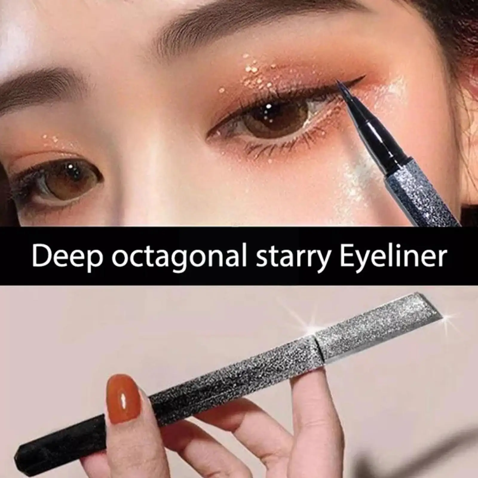 

Liquid Star Eyeliner Pen Long Lasting Waterproof Sweatproof Liner Cosmetic Sky Pencil Smudge-proof Black Brown Eye Starry M C0F1