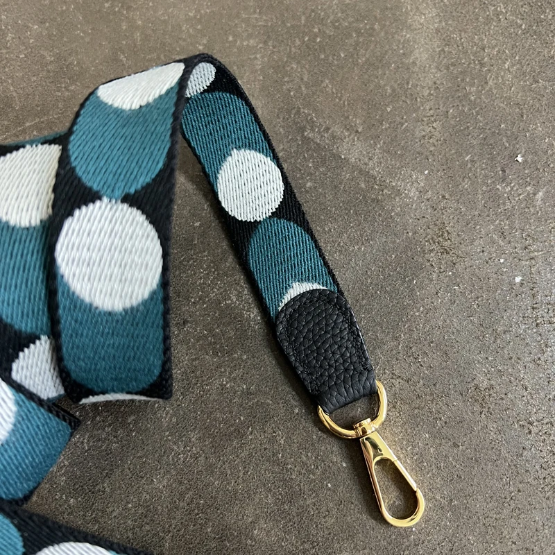 Evelyn Bag Belt Customization/Cowhide Material Bag Belt Shoulder/One-inch Wide Polka-dot Pattern Shoulder Strap