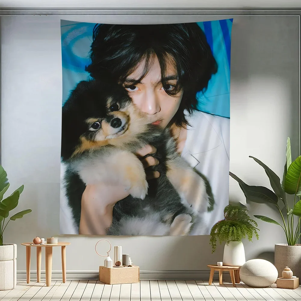 Певица кпоп Ким Тай Хюн в аниме гобелен Лэй искусство научная фантастика комната