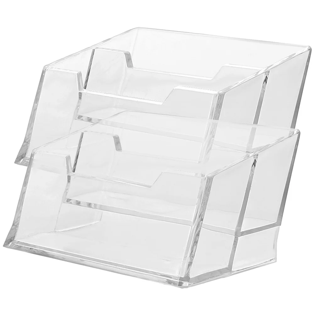

2pcs Cards Holder Convenient Cards Holder Name Cards Container Cards Storage Holder Office Organizer