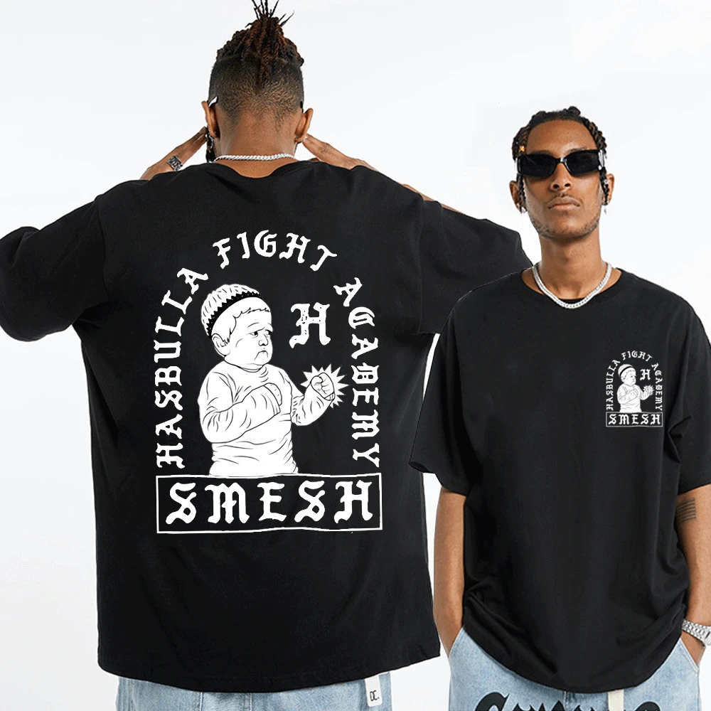 

Hasbulla Magomedov T Shirt Russia Blogger Hasbulla Fighting Meme Short Sleeve Tshirt Men's Oversized T-shirts Funny Tops Tees