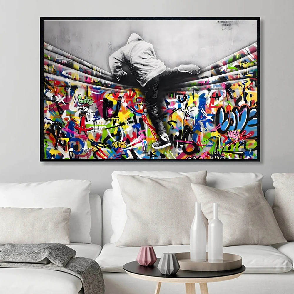 Поп-арт уличный стиль граффити настенный постер современная мода домашний декор