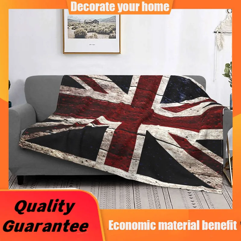 

Union Flag Blankets Coral Fleece Plush All Season Uk Country Portable Super Warm Throw Blankets for Bedding Office Rug Piece