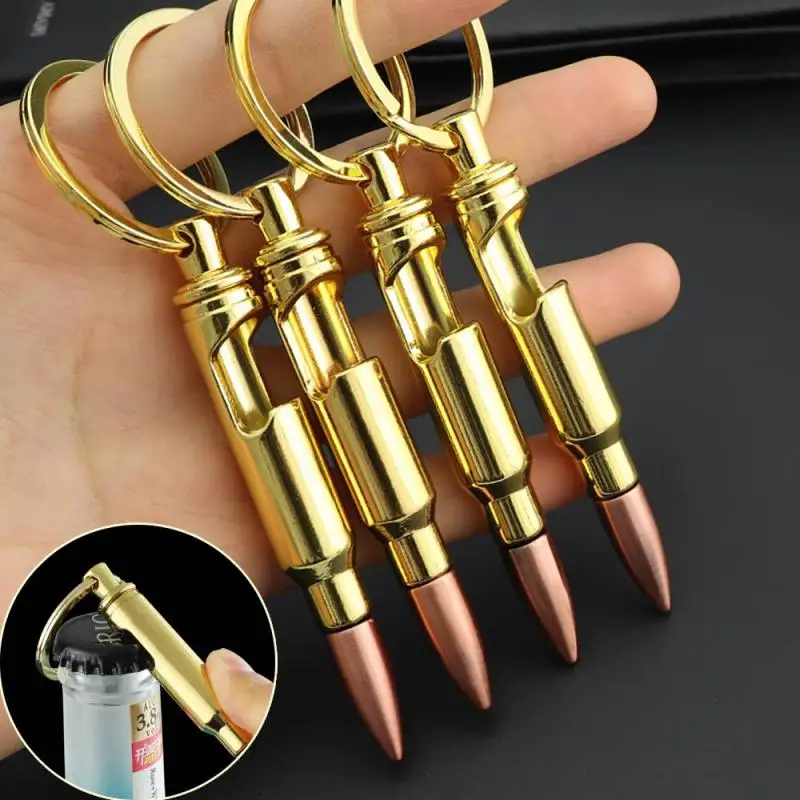 

Брелок в форме пули, подвеска для ключа из сплава, многофункциональная открывалка для пива, ювелирные изделия, простой рюкзак, подвеска, под...