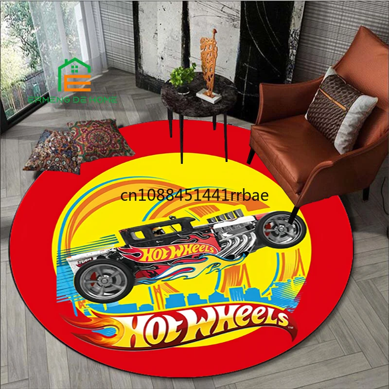 Hotwheels M-onster логотип грузовика круглый ковер коврики для гостиной спальни