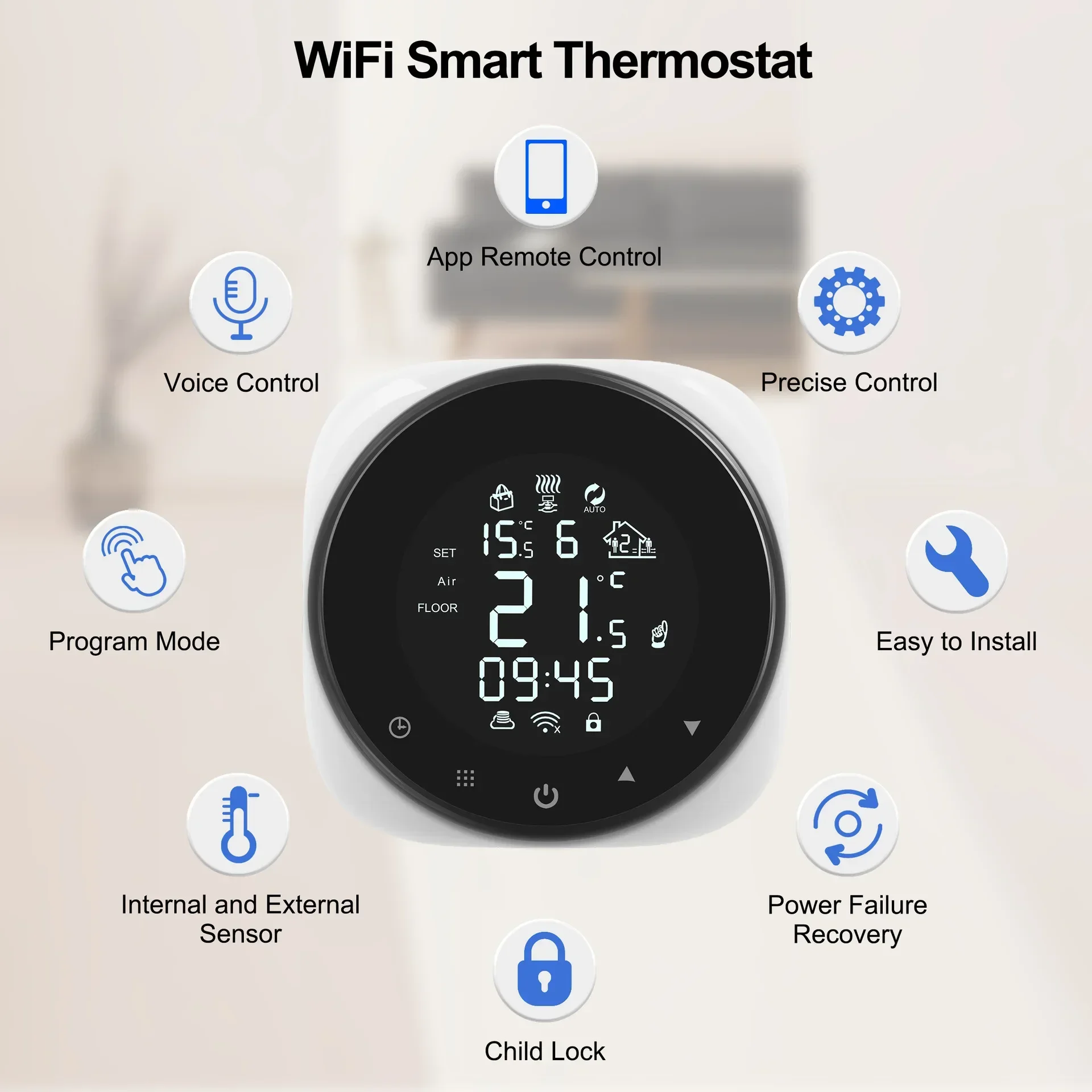 

Термостат для теплого пола с поддержкой Wi-Fi