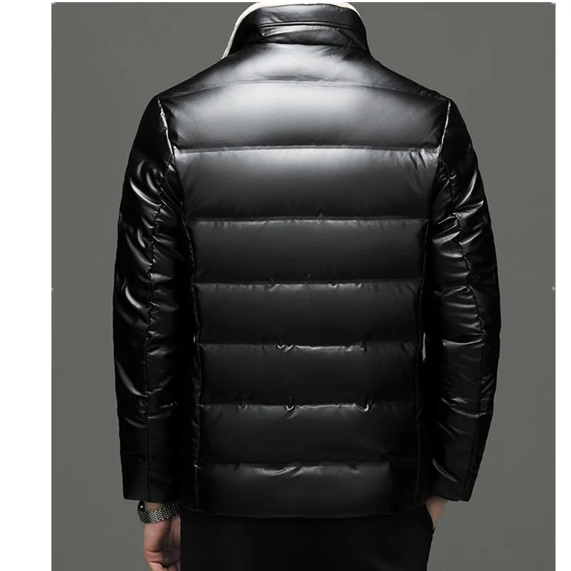 Winter Mens Clothing Cashmere Collar Coat Warm Hooded Thick Puffer Male Casual Overcoat Thermal Oversize Parka Duck Down Jackets