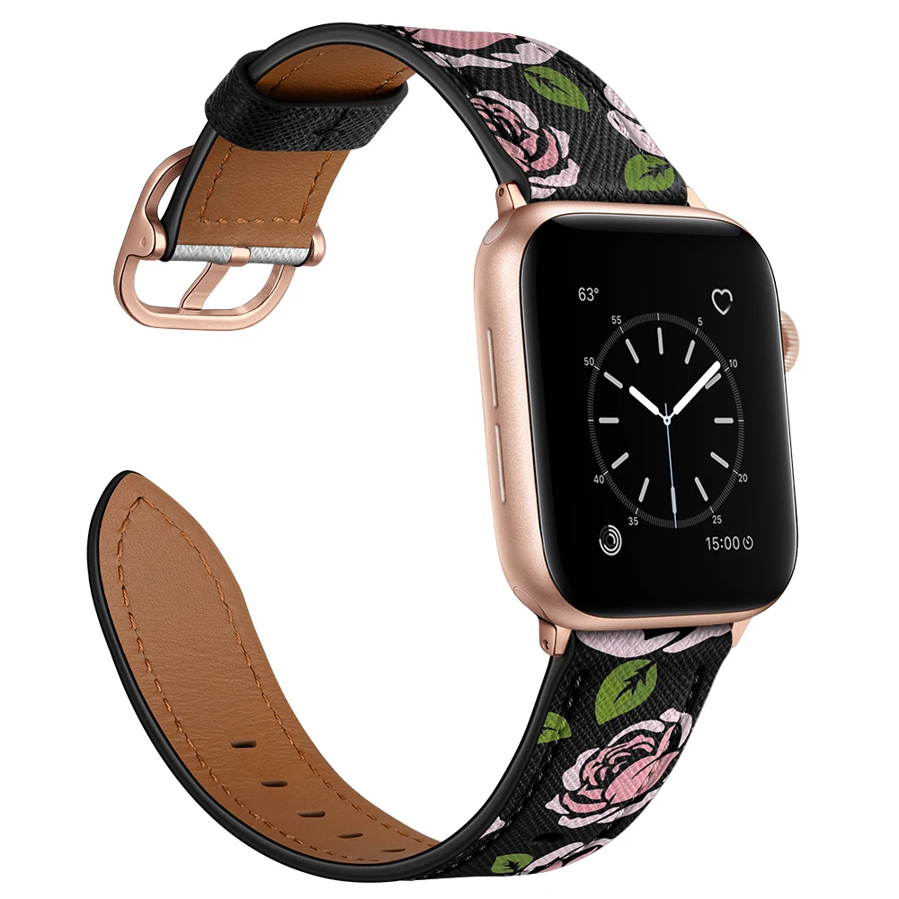 Premium Leather Strap for Apple Watch  Band 45mm 41mm 44mm 40mm 42mm 38mm Fashion Wristband for iWatch Series 87654SE Ultra 49mm