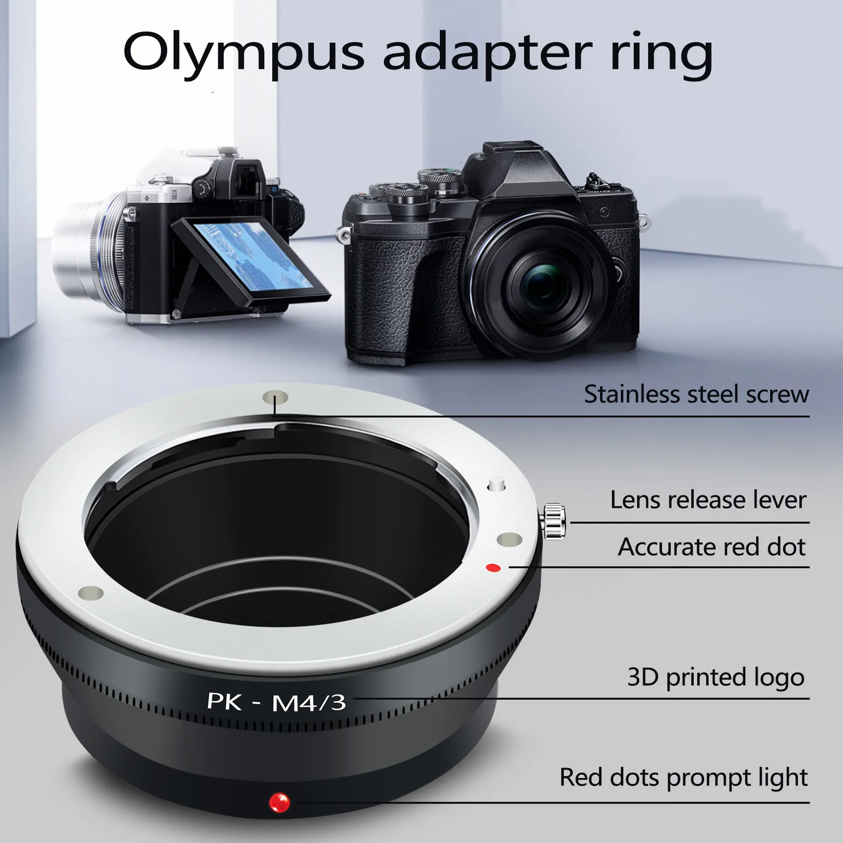 Адаптер для объектива Pentax Pk к корпусу камеры Micro 4/3 M43 Olympus Om-D Pk-M4 Gx1 Gx7 Gf5 G3