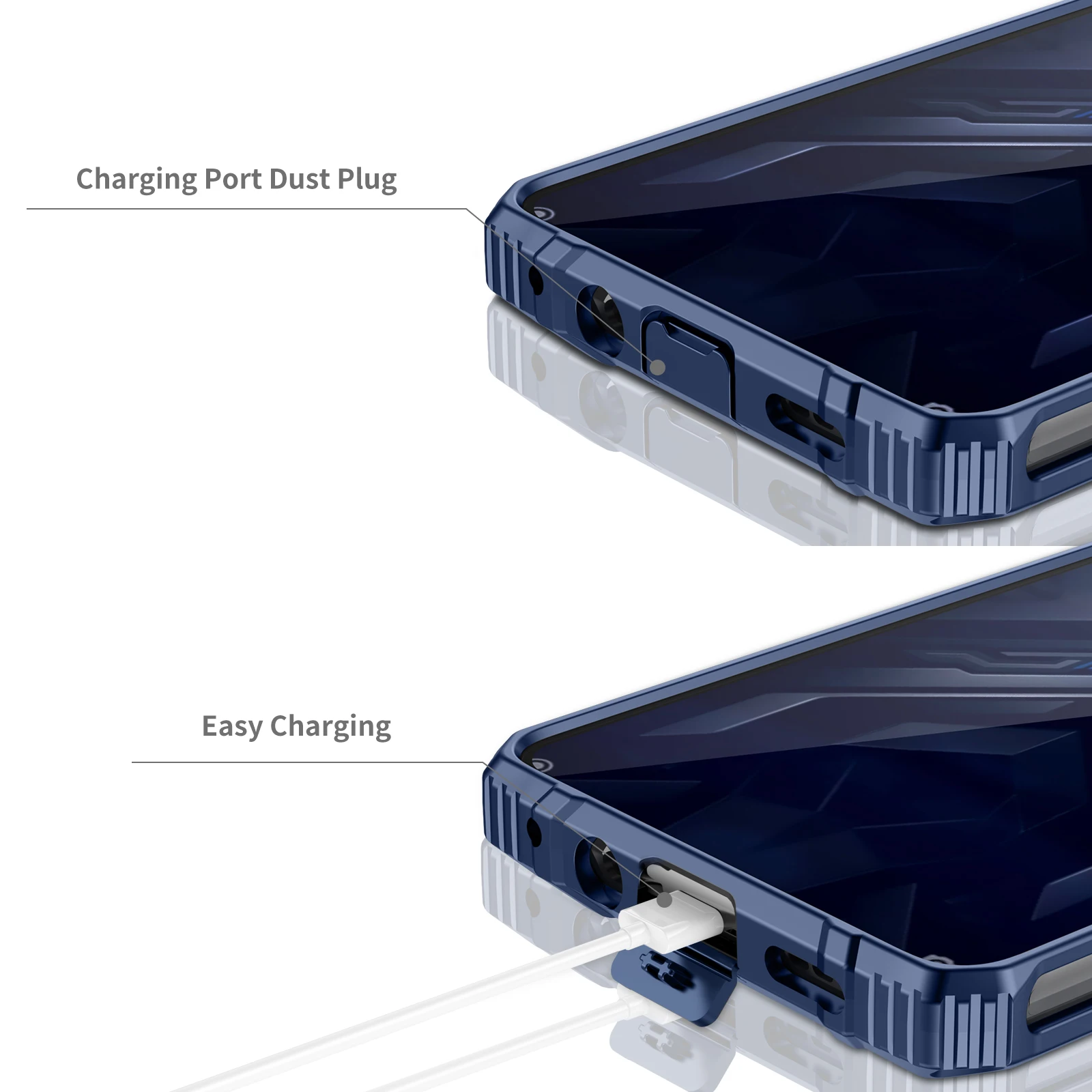 ZSHOW Armor Case for Xiaomi Black Shark 4 4 Pro 5 RS TPU Frame and Clear PC Back Drop Protection Shcokproof