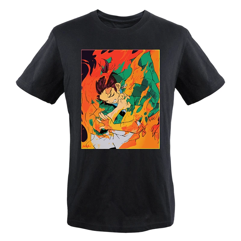 

2023 Hot Anime Mens Tshirts Demon Slayer Women Tanjirou Mangas Kimetsu T-Shirt Breathable T Shirts Cotton Camisa Masculina