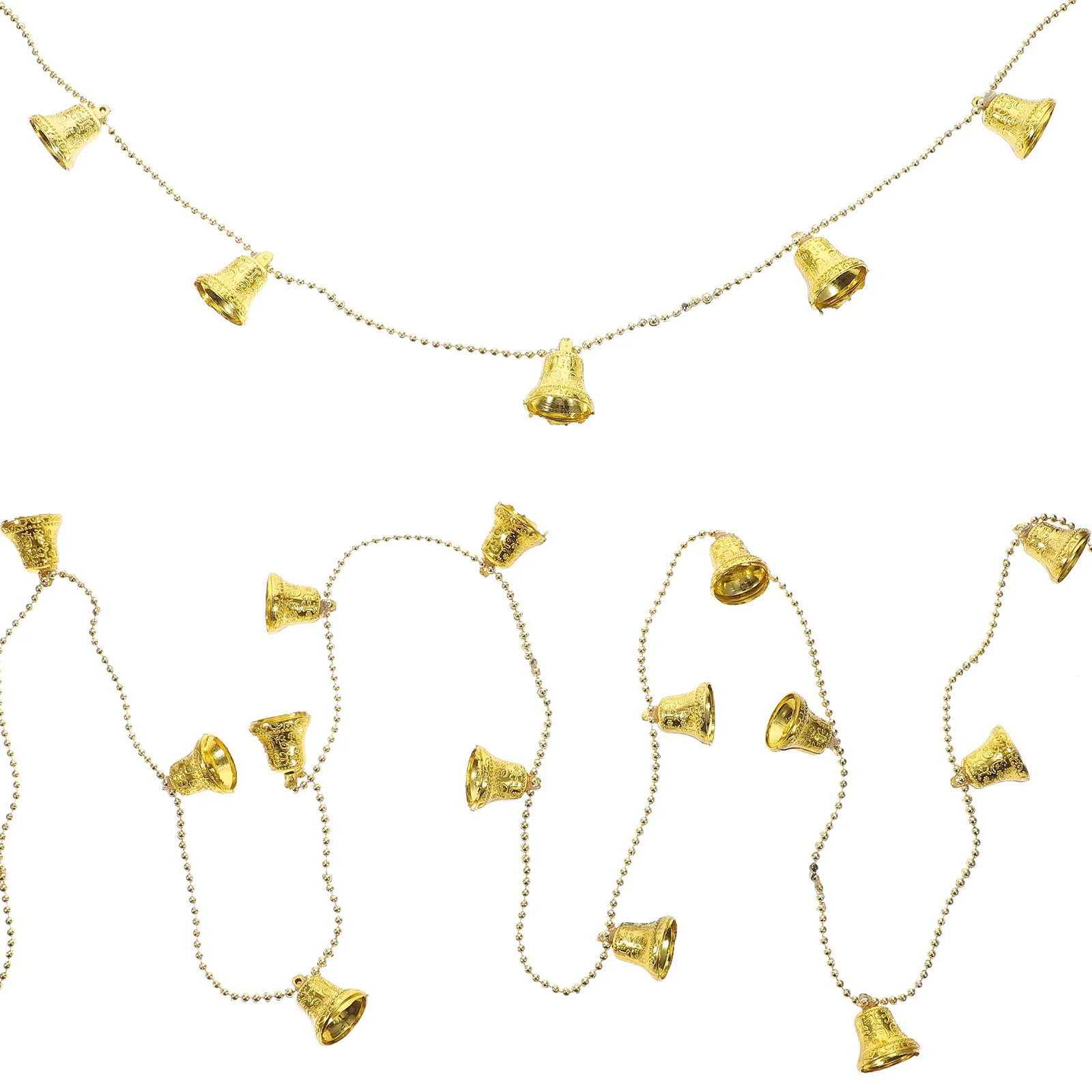 

Christmas Tree Pendant Hanging Bell and Christmas Tree String Chain Ornament (Golden)