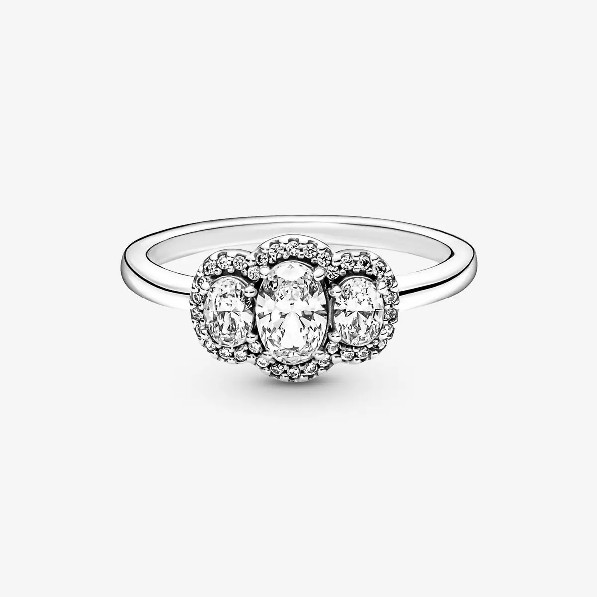 Bague Vintage en Argent 925 avec Trois Pierres Brillantes pour Femme, Bijoux Rétro, Pierre Précieuse Verte, Doux et Romantique, Accessoires Pandora