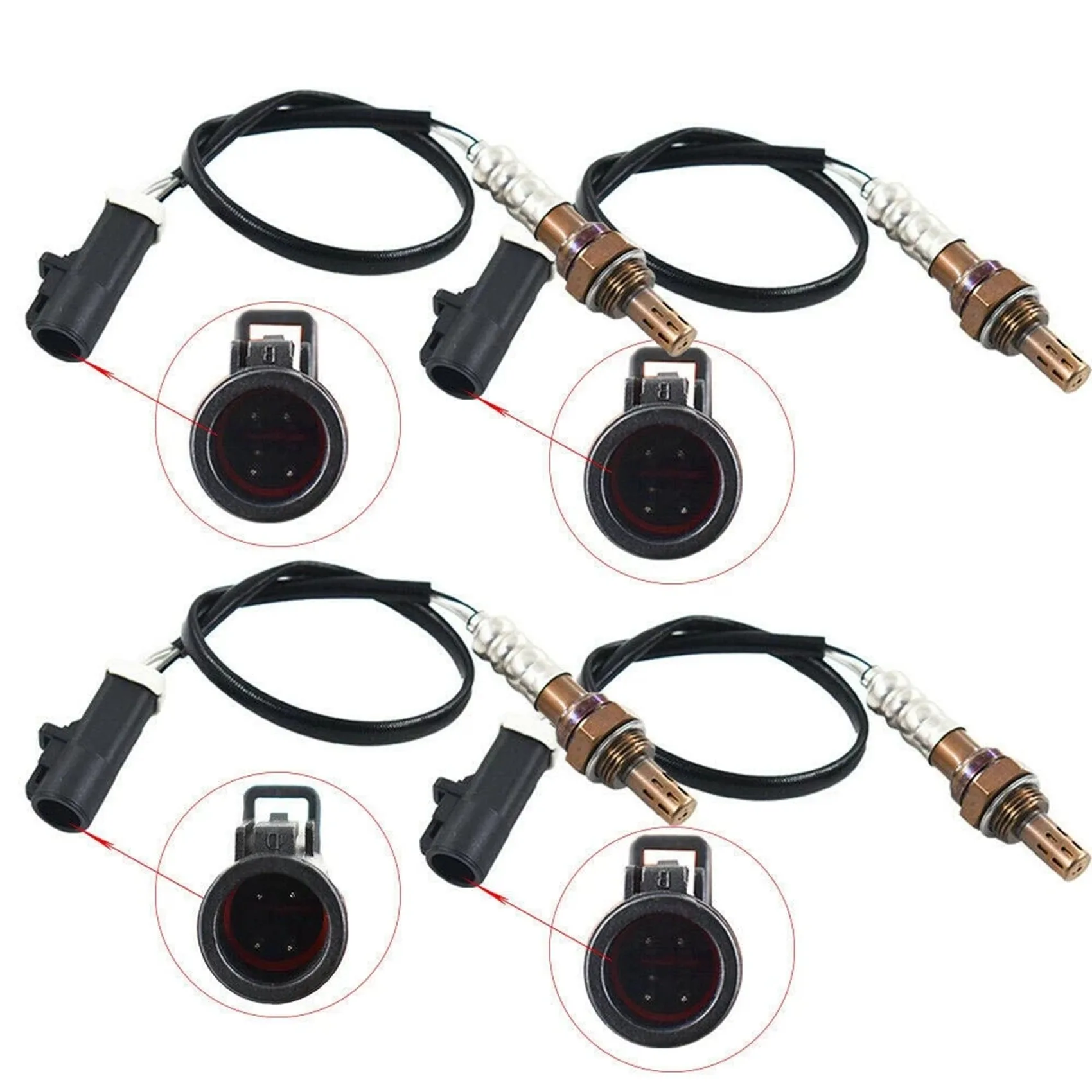 

4PCS Oxygen O2 Sensor for 1997-2008 -Ford F150 Pickup 4.2L 4.6L 5.4L 234-4402 234-4403 234-4609 234-4610 234-4870