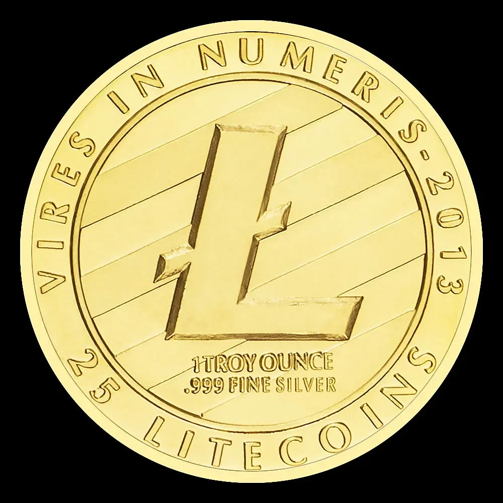 Litecoin Vires in Numeris-2013 Физическая позолоченная коллекция монет Коллекционные подарки