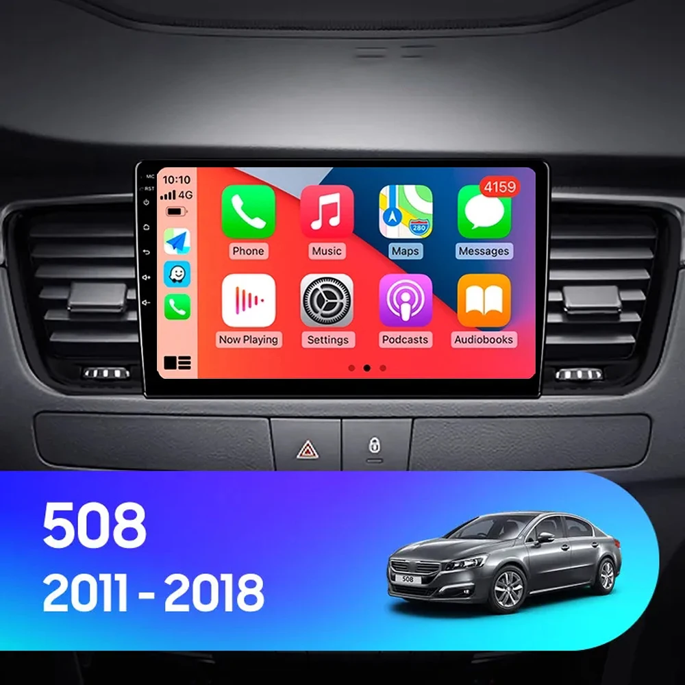 9 дюймов Android 14 для Peugeot 508 2011 - 2018 автомобильное радио мультимедиа видео Навигация