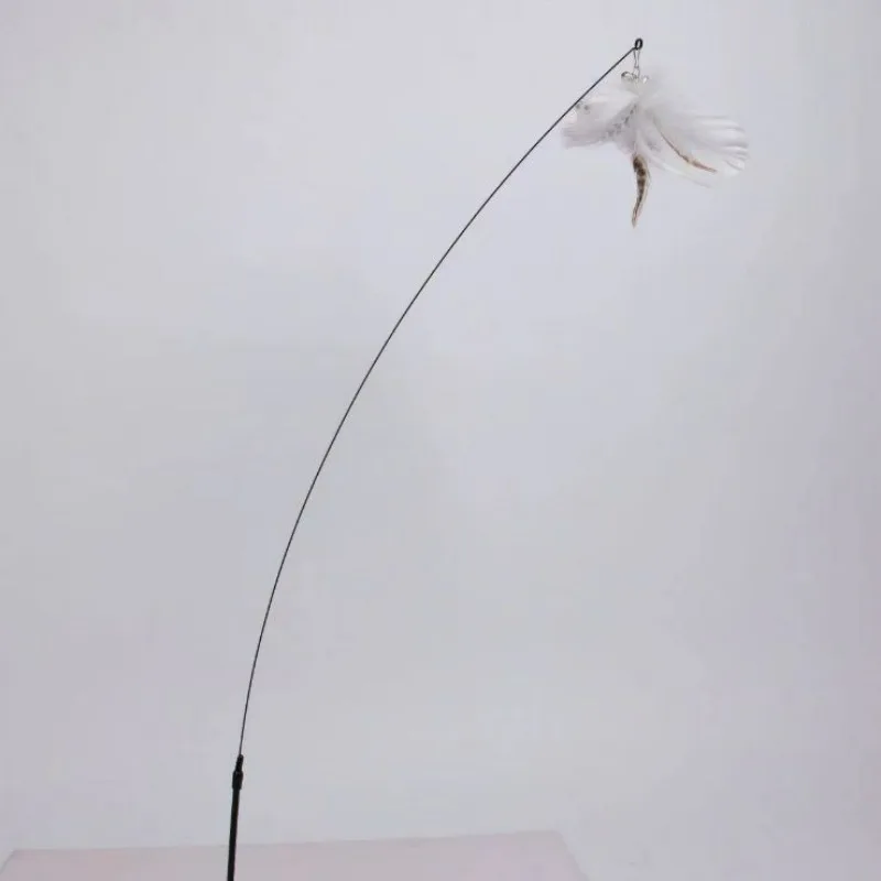 

Factory Stock Pet Suction Cup Fixed Self High Long Rod Cat Teaser Rod Steel Wire Feather Bell Replacement