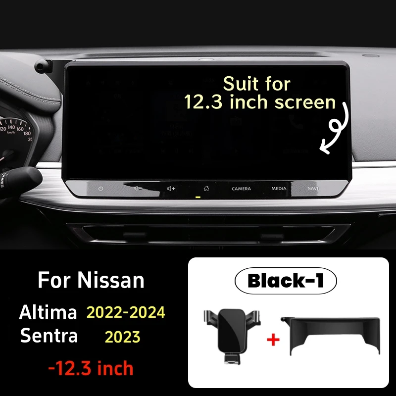 

Для Nissan Altima 2022-2024 Sentra 2023 12,3-дюймовый экран гравитационный автомобильный держатель телефона крепление вентиляционного отверстия фиксированный навигационный кронштейн основание